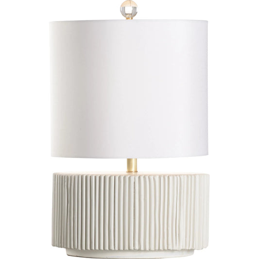 Porticello Lamp by Wildwood in white, cream and matte white glaze. Made from unique in a transitional style.