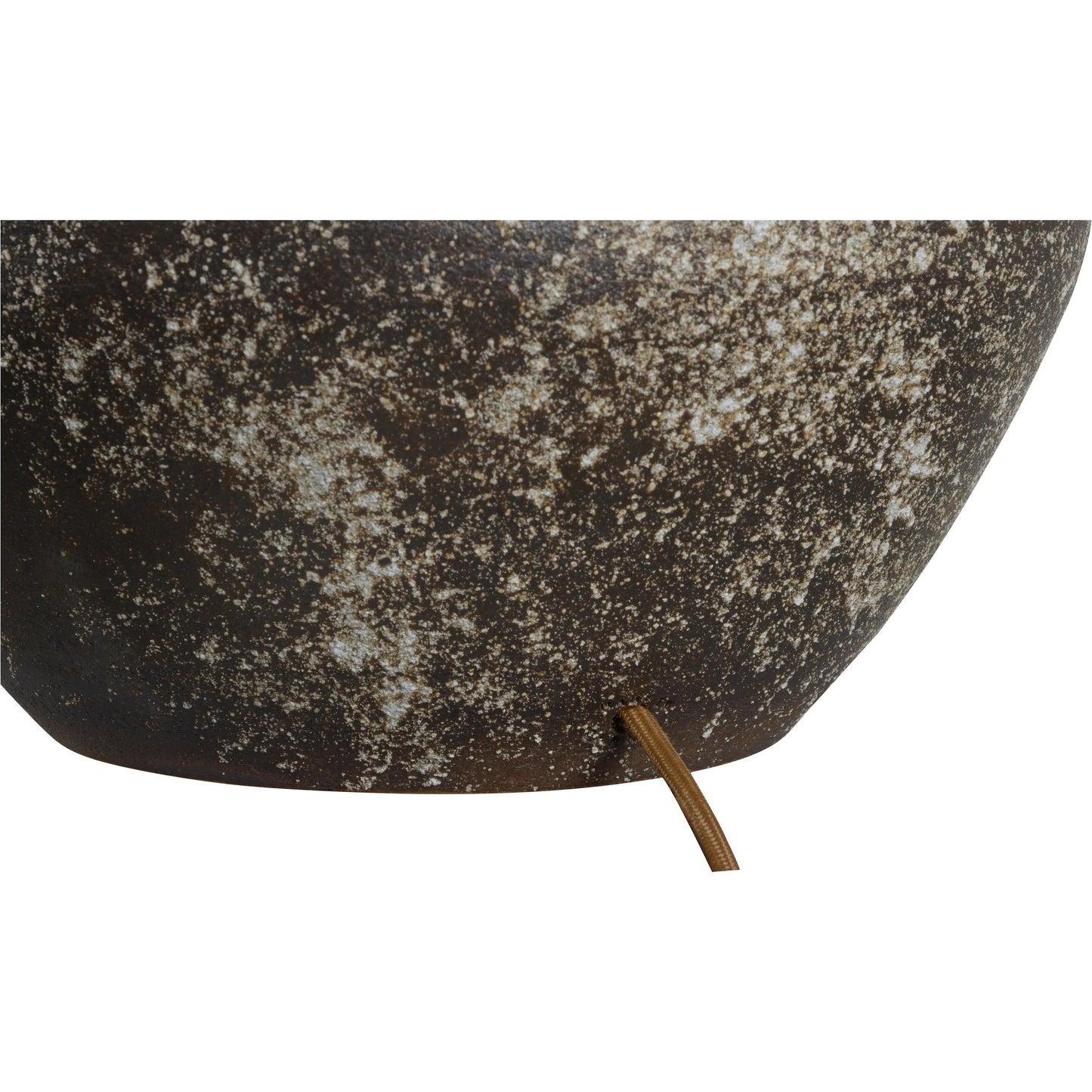 005 SI-2335226 | Closeup | Mako Lamp with Tan Shade by Wildwood in brown and shiga, sanded brown glaze. Made from unique in a modern style.