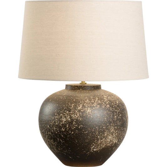 Kota Table Lamp with Drum Shade by Wildwood in brown and shiga, brown. Made from unique in a modern style.