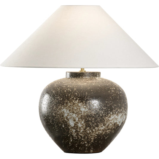 Kota Table Lamp with Tapered Shade by Wildwood in brown and shiga, brown. Made from unique in a modern style.