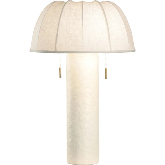 Perruche Table Lamp by Wildwood in white, cream and cream. Made from unique in a transitional style.