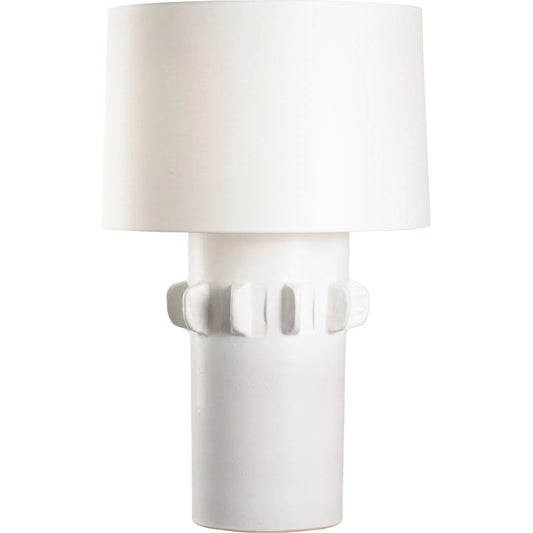 Olla Lamp by Wildwood in white, cream and matte white glaze. Made from unique in a modern style.