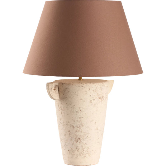 Amadeo Lamp by Wildwood in light etruscan glaze. Made from unique in a modern style.