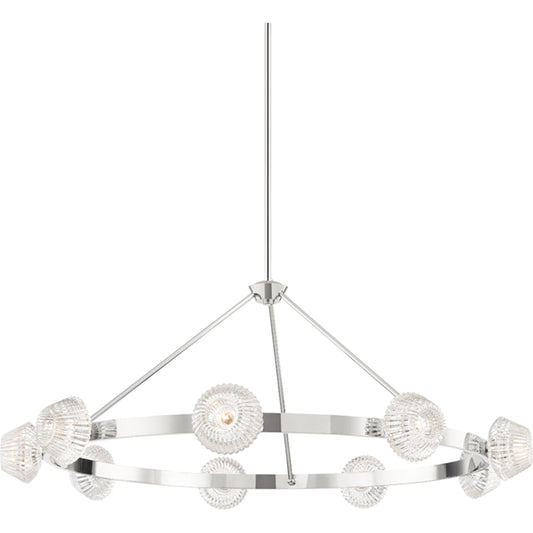 005 SI-1758733 | Primary Silo | Barclay Chandelier by Hudson Valley in polished nickel. Made from steel in a modern style.