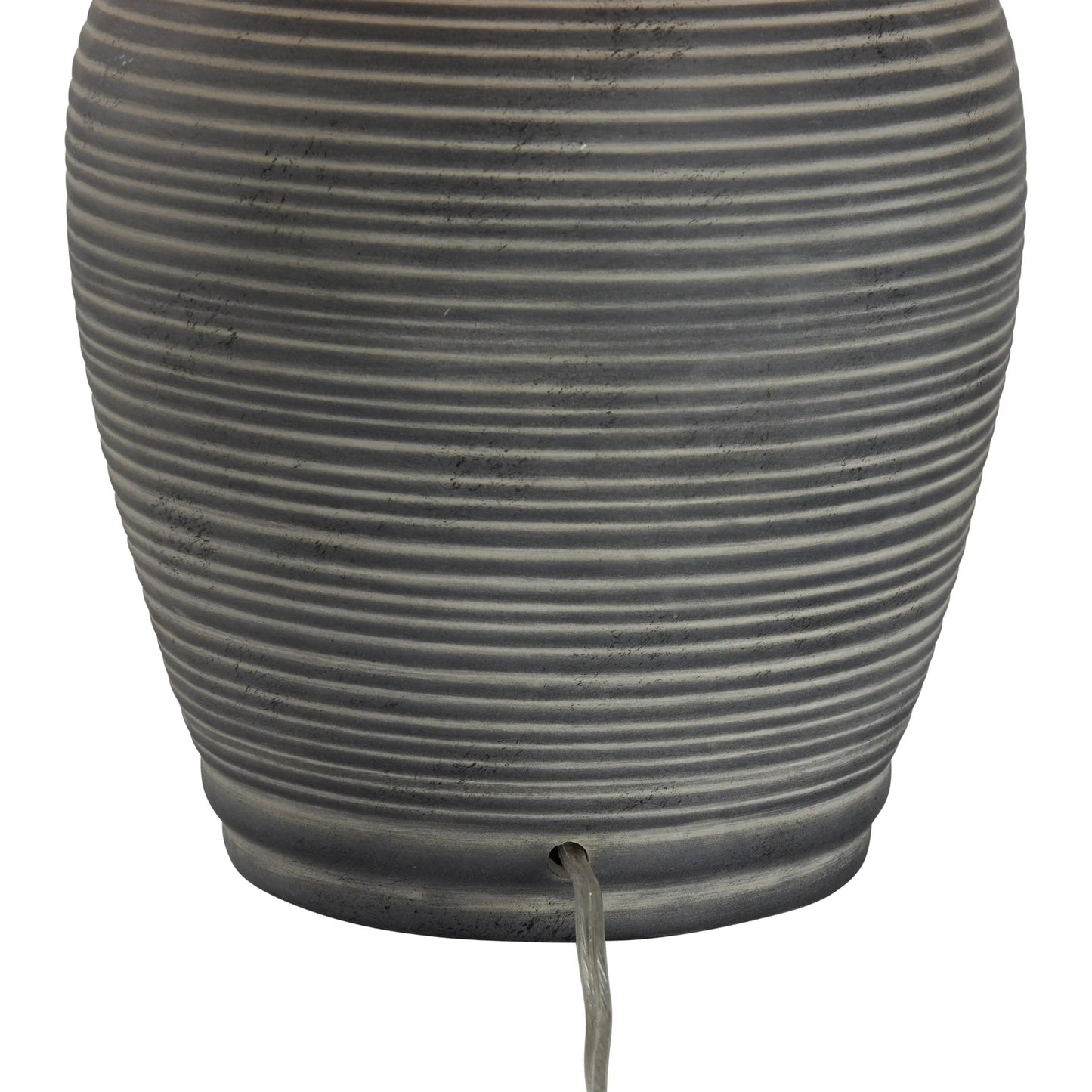003 SI-2387976 | Closeup | Greer Lamp by Wildwood in black glaze. Made from unique in a modern style.