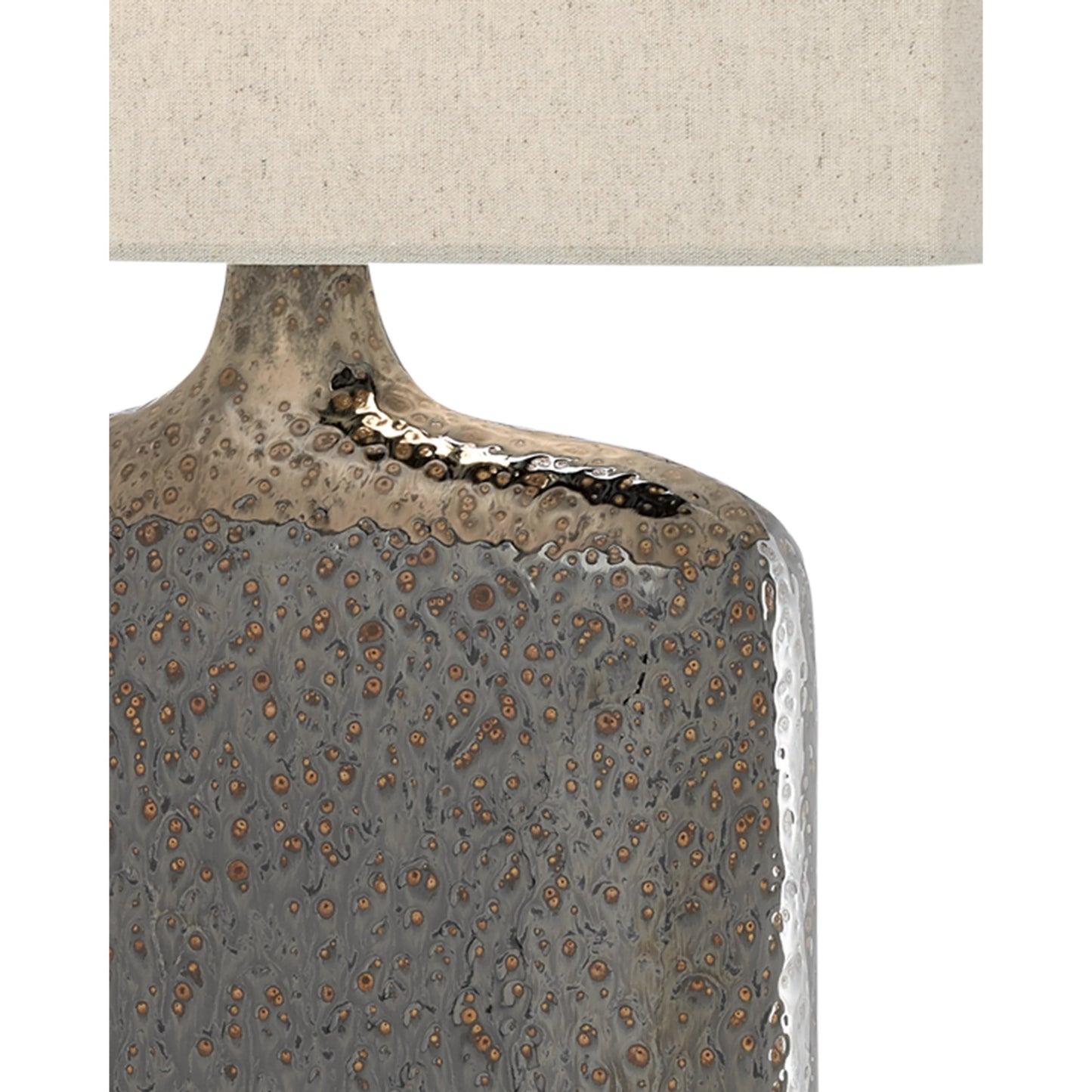 019 S-223140 | Closeup | Musing Table Lamp by Currey and Company in rustic metallic bronze, bronze. Made from ceramic, metal in a modern style.