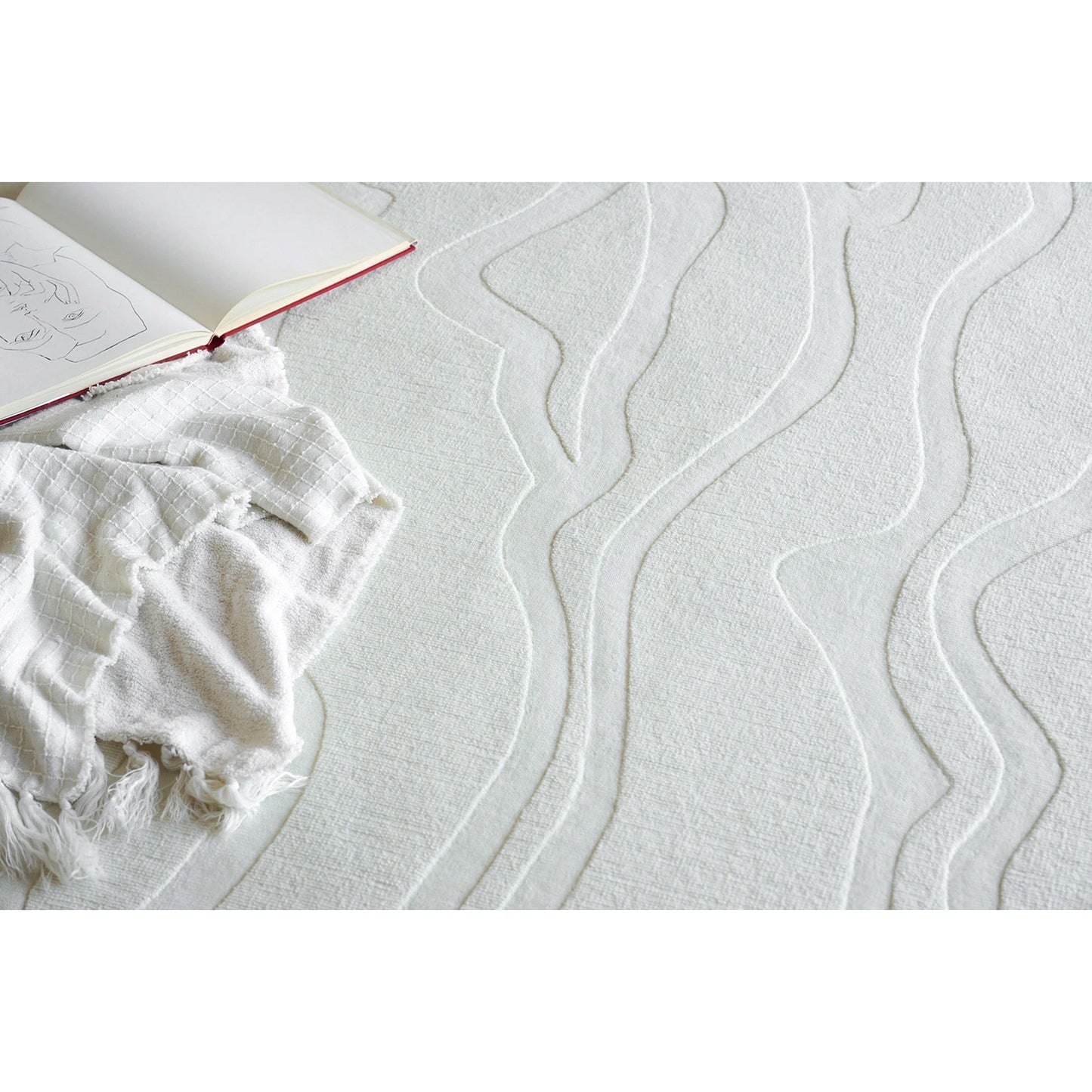 005 SI-2138106,SI-2138107,SI-2138108,SI-2138109,SI-2293873 | Closeup | Tempo 6177 Rug by Exquisite Rugs in ivory. Made from new zealand wool in a unique style.