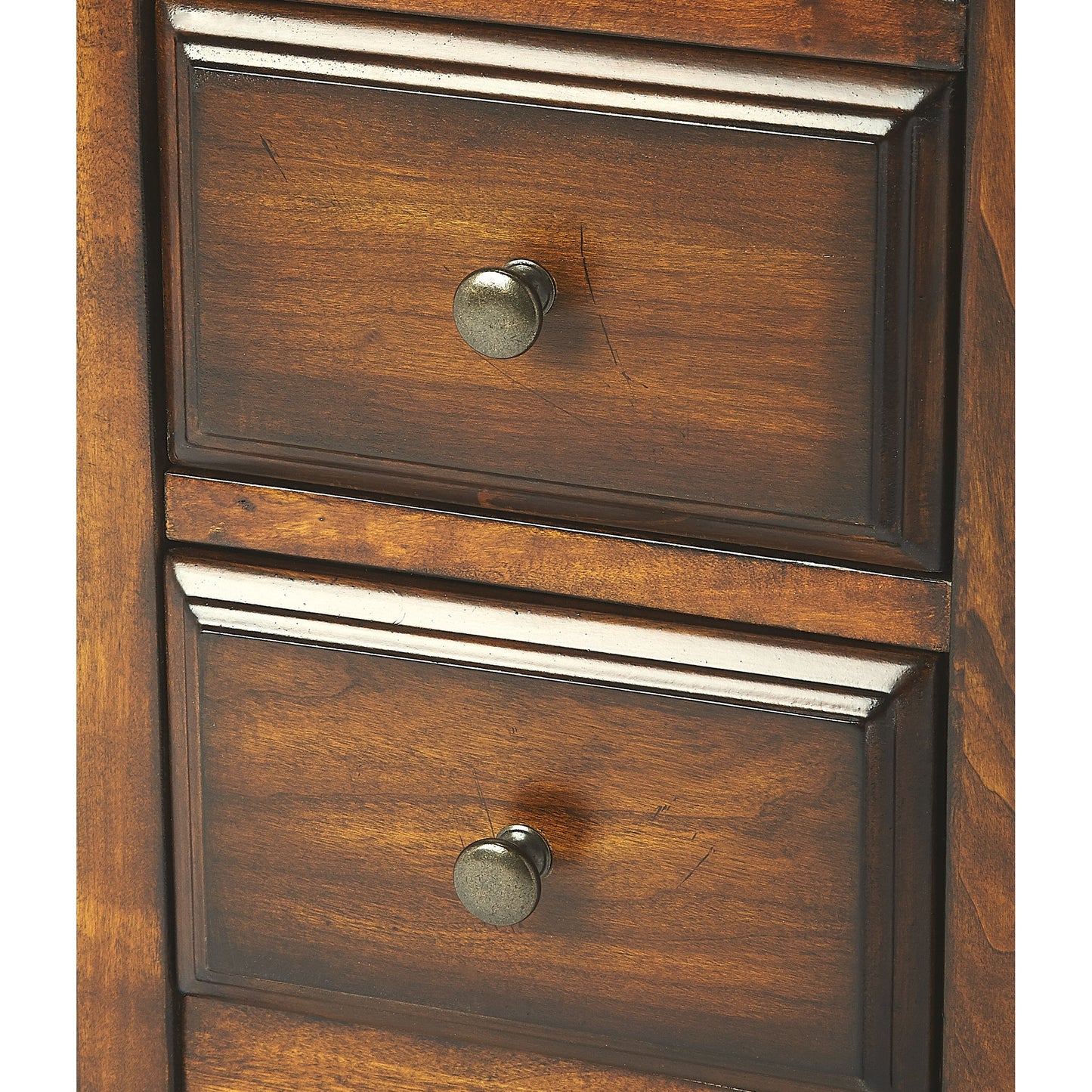 005 S-346307 | Additional Silo | Marcus Antique Cherry Chairside Table by Butler Specialty Company in dark brown and antique cherry. Made from poplar hardwood solids, mdf, cherry veneer in a traditional style.