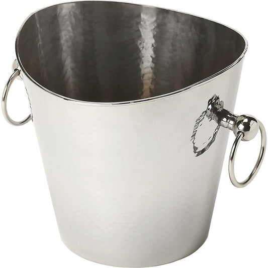 001 O-BUTLER-6194016 | Primary Silo | Mendocino Wine Bucket by Butler Specialty Company in silver and hors d'oeuvres. Made from stainless steel in a traditional style.