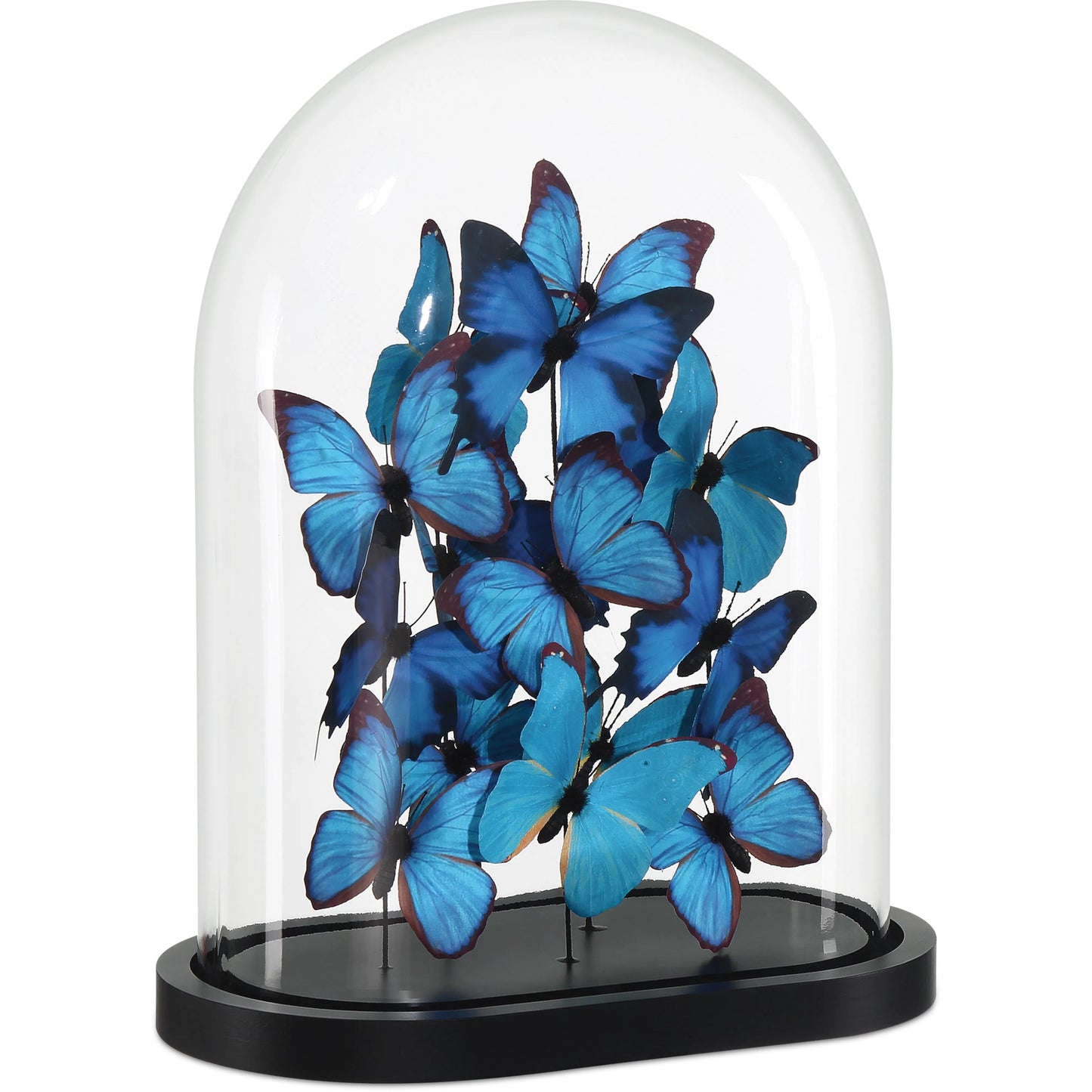 010 SI-2191824 | Additional Silo | Rue De Bac Butterflies by Currey and Company in blue, black, clear. Made from paper, engineered wood, glass in a modern style.