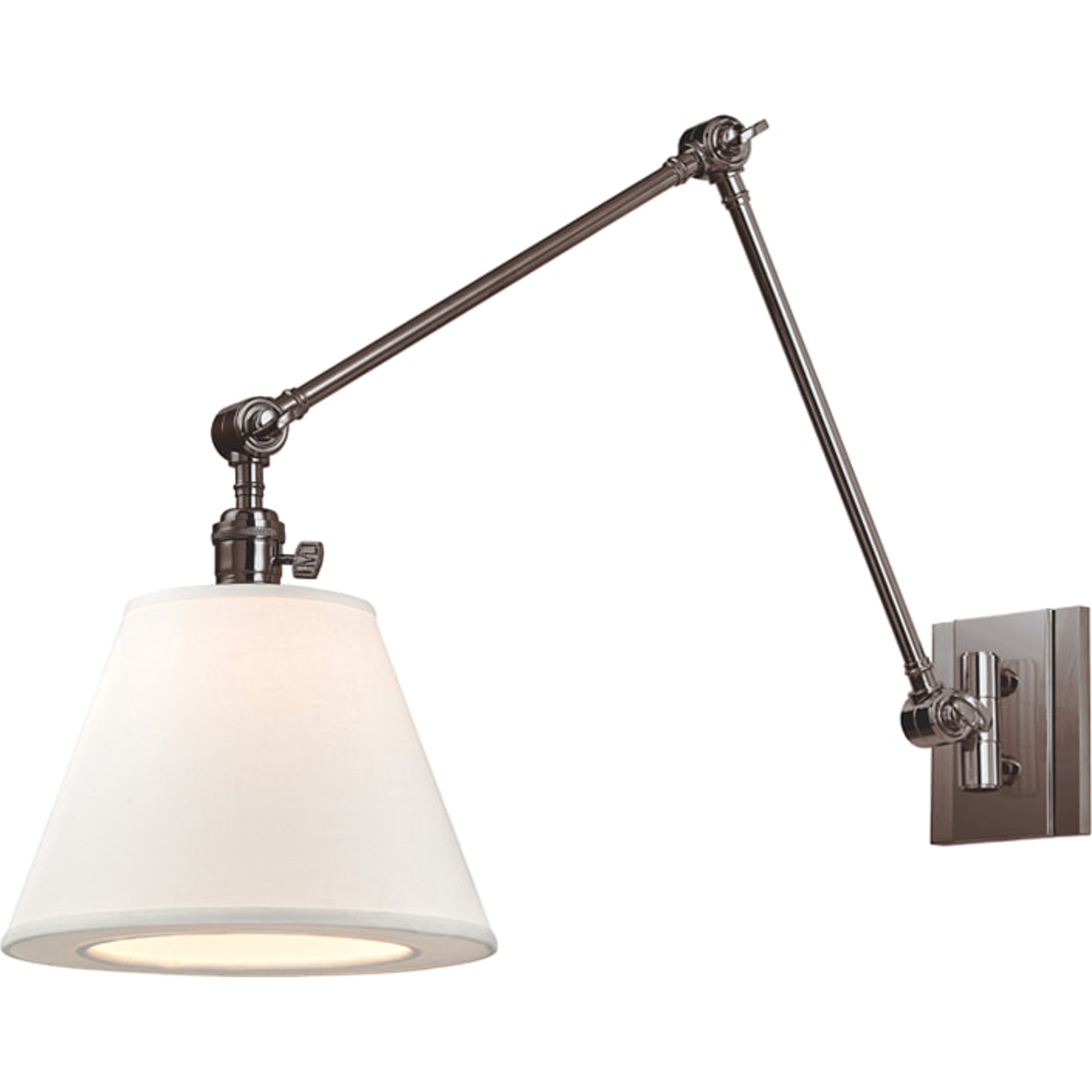 Hillsdale Swing Arm Wall Sconce by Hudson Valley. Made from brass in a transitional style.