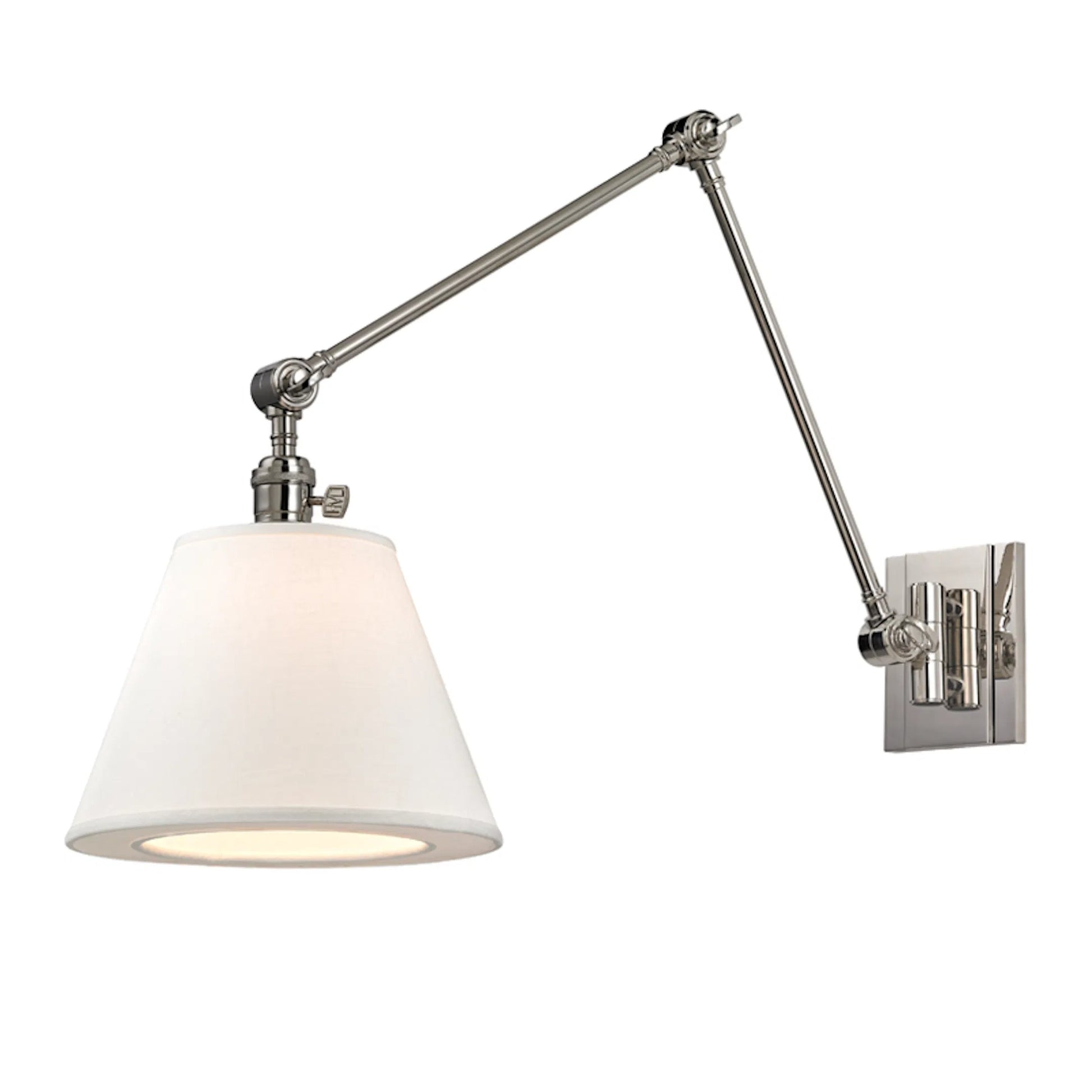Hillsdale Swing Arm Wall Sconce by Hudson Valley. Made from brass in a transitional style.