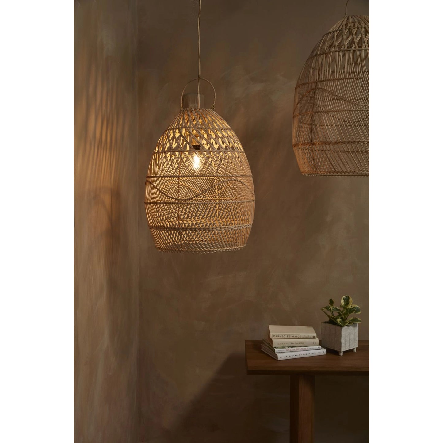 002 SI-2082532 | Lifestyle | Alondra Light Shade by Accent Decor in natural. Made from natural fibers in a cottage & farmhouse style.