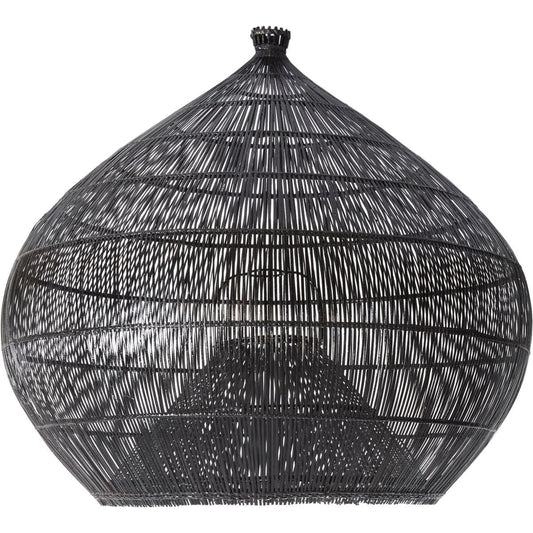 Zafiro Light Shade by Accent Decor in black. Made from natural fibers in a cottage & farmhouse style.