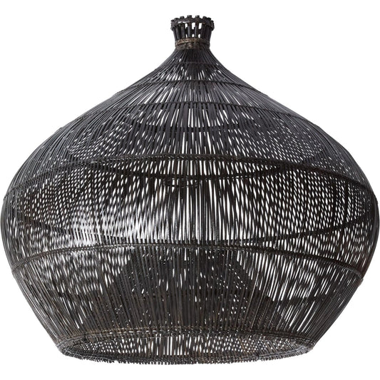 Zafiro Light Shade by Accent Decor in black. Made from natural fibers in a cottage & farmhouse style.