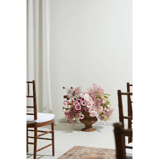 Melita Rattan Urn by Accent Decor in natural. Made from wood in a cottage & farmhouse style.