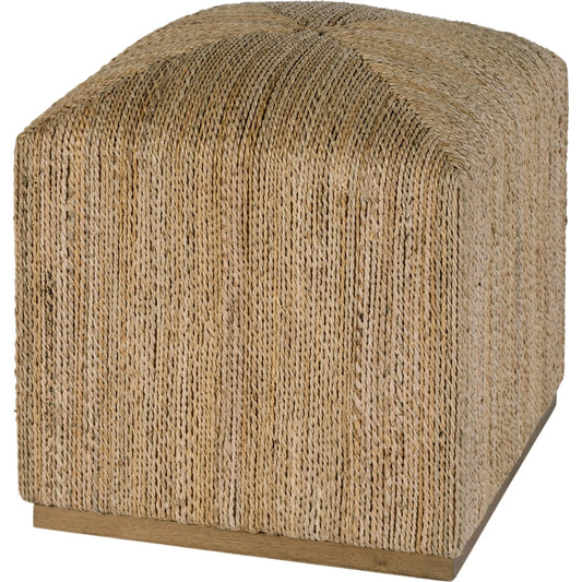 001 SI-2531511 | Primary Silo | Como Accent Stool by Butler Specialty Company in natural and natural rattan. Made from banana leaf, mixed wood, plywood in a unique style.