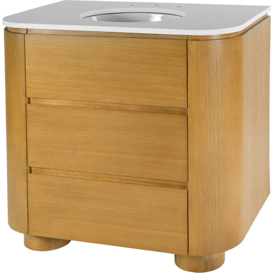 001 SI-2472681 | Primary Silo | Genoa Bathroom Vanity by Butler Specialty Company in light oak. Made from mdf, eucalyptus, pine, plywood, composite wood, quartz, ceramic in a transitional style.