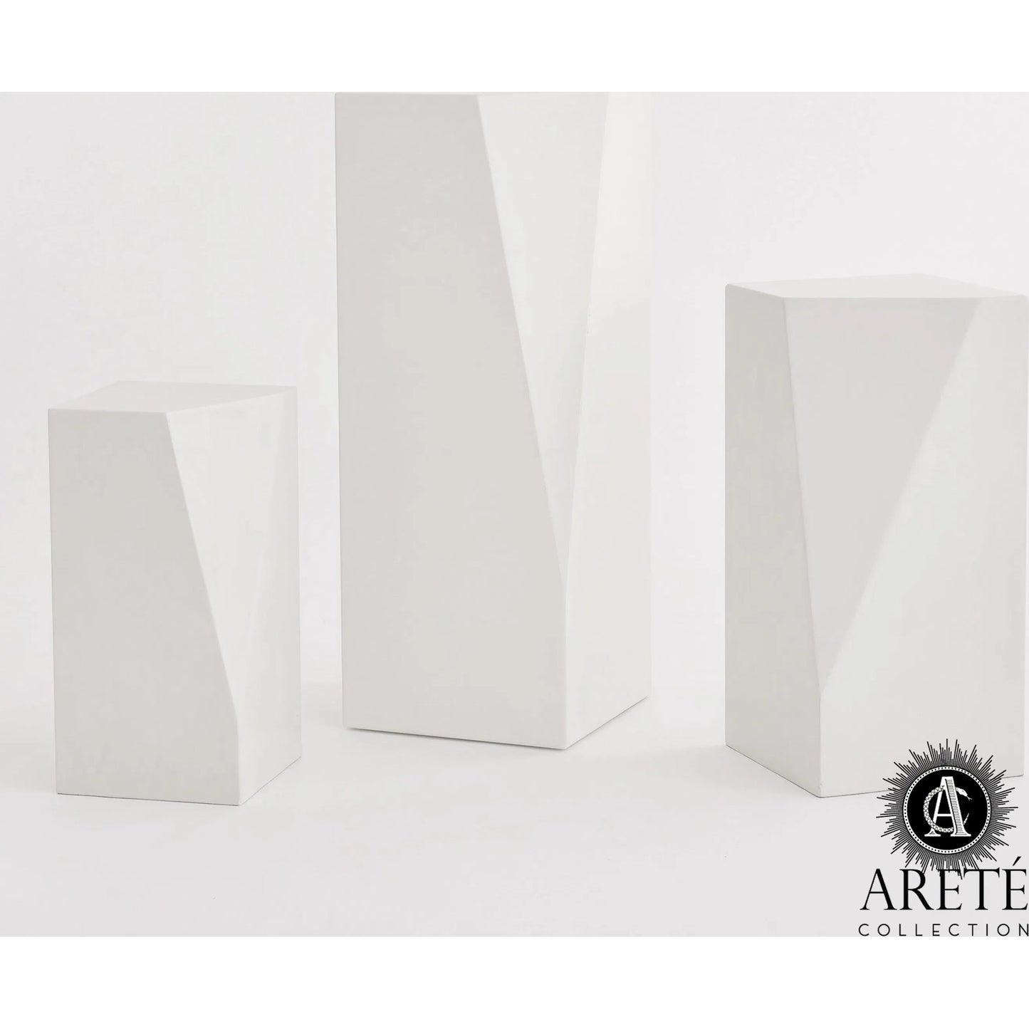 006 SR-701175,SR-891902,SR-891903 | Additional Silo | Facet Pedestal by Global Views in ivory. Made from unique in a modern style.