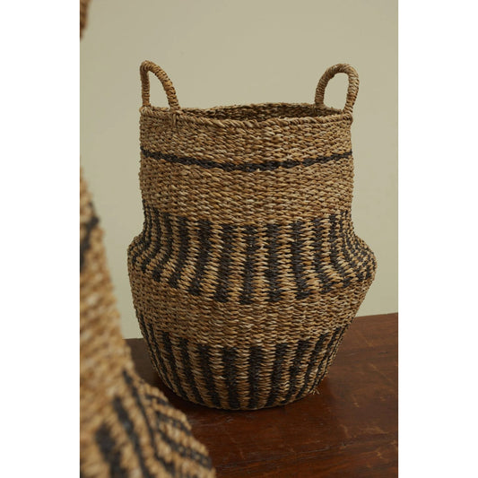 Mirador Basket by Accent Decor in brown. Made from natural fibers in a cottage & farmhouse style.