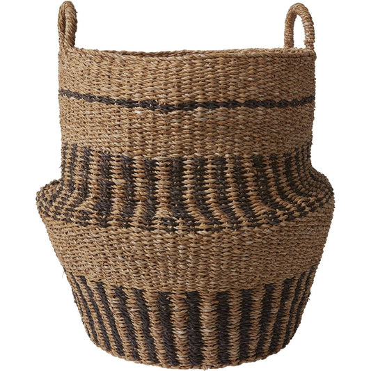 Mirador Basket by Accent Decor in brown. Made from natural fibers in a cottage & farmhouse style.