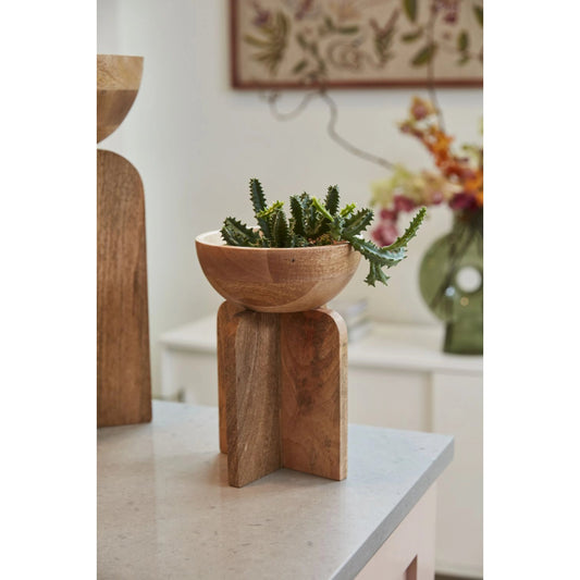 Carla Bowl by Accent Decor in natural. Made from wood in a modern style.