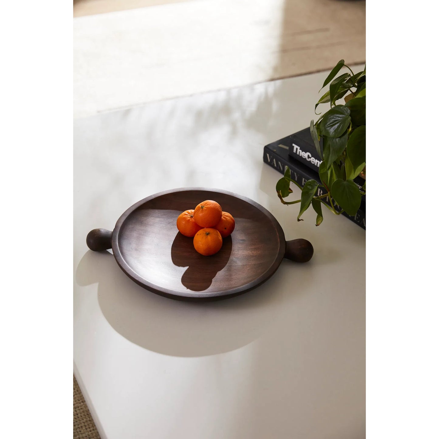 003 SI-2263919 | Lifestyle | Brownwood Tray by Accent Decor in natural. Made from wood in a unique style.