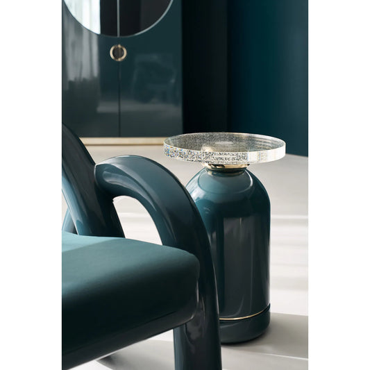 Gelee Round Accent Side Table by Caracole. Made from unique in a eclectic & global style.