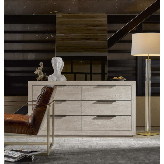 Modern Huston Dresser by Universal Furniture in bronze and quartz. Made from unique in a modern style.