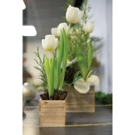 Woodland Planter White by Accent Decor. Made from wood in a modern style.