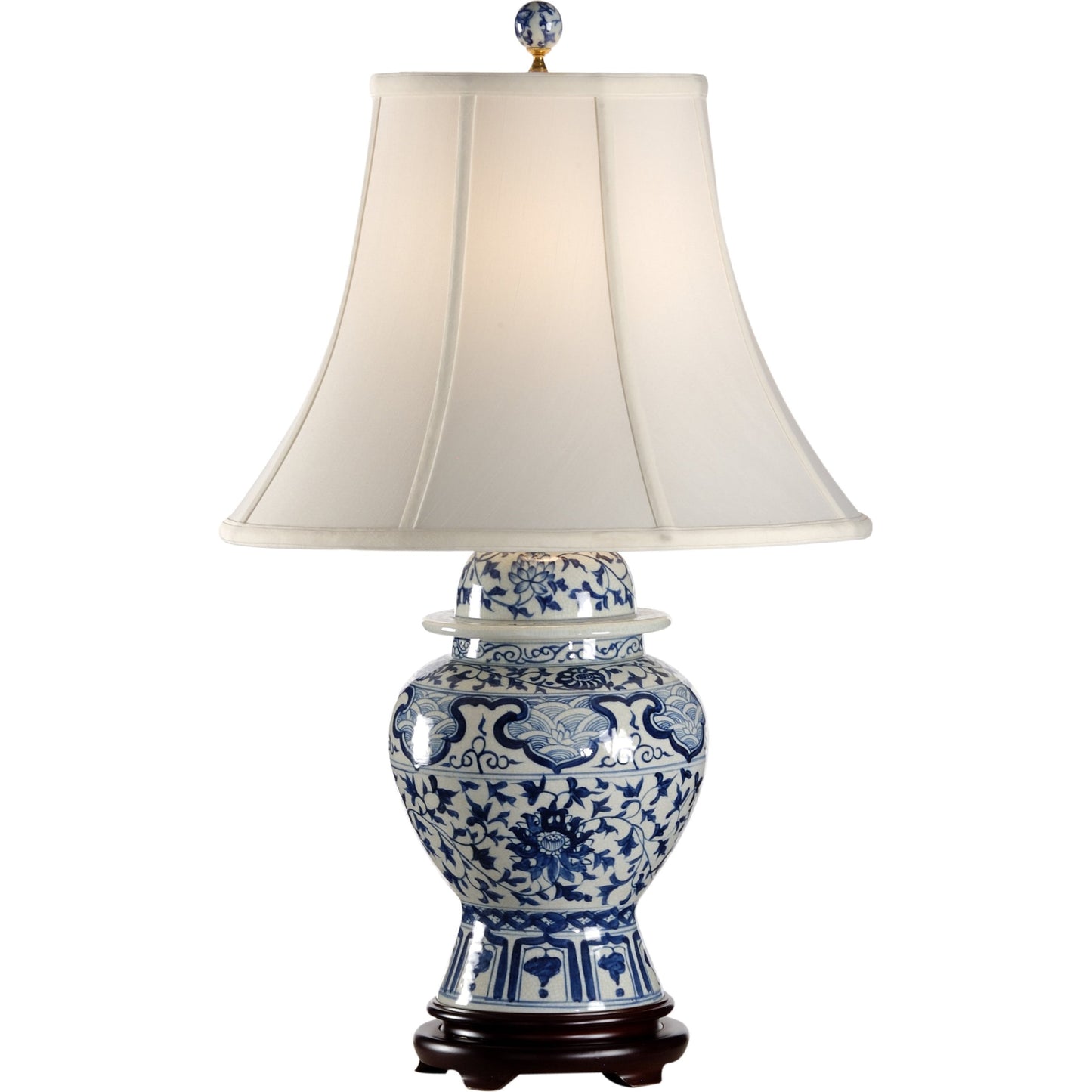 001 SR-384483 | Additional Silo | Indigo Garden Lamp by Wildwood in hand painted, espresso. Made from ceramic, porcelain in a traditional style.