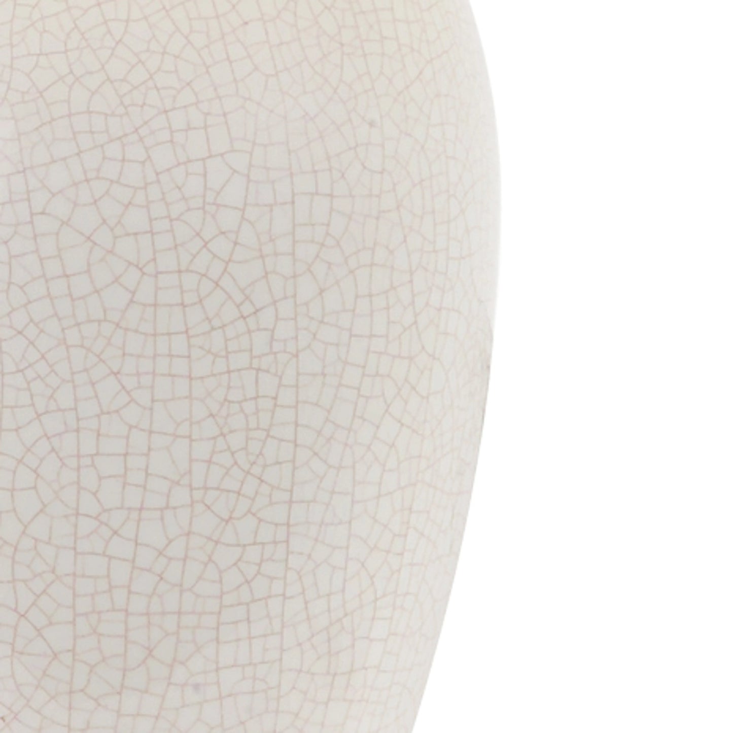 004 SR-384492 | Additional Silo | Kyoko Lamp by Wildwood in white crackle glaze, antique brass. Made from ceramic, porcelain in a transitional style.
