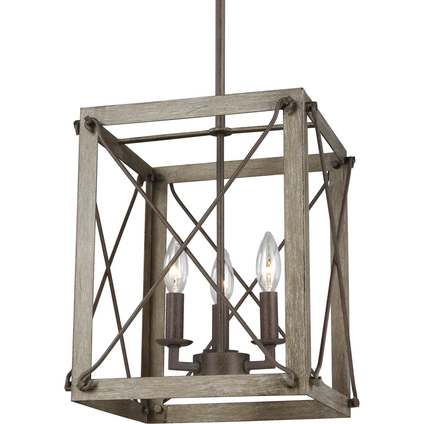 005 SI-2226929 | Additional Silo | Thornwood Small 3-Light Hall / Foyer by Visual Comfort & Co. in washed pine. Made from steel in a unique style.