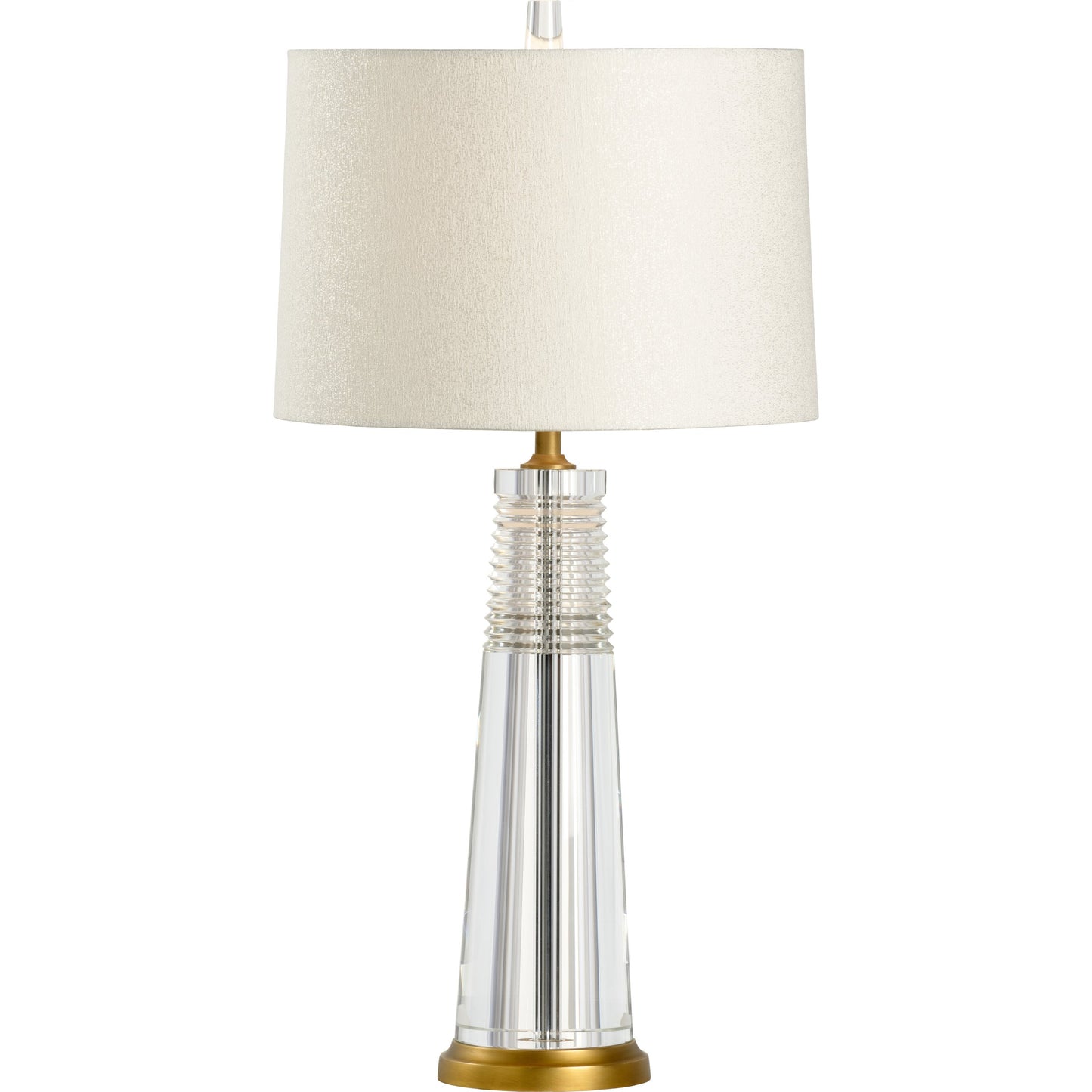 001 SR-384470 | Additional Silo | Hayden Lamp by Wildwood in clear, antique patina. Made from crystal in a transitional style.