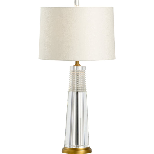 001 SR-384470 | Primary Silo | Hayden Lamp by Wildwood in clear, antique patina. Made from crystal in a transitional style.