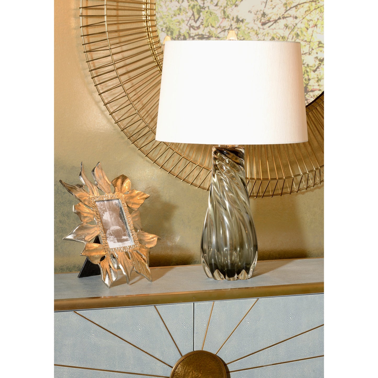 005 SR-384522 | Additional Silo | Norah Lamp by Wildwood in clear, green. Made from glass in a modern style.