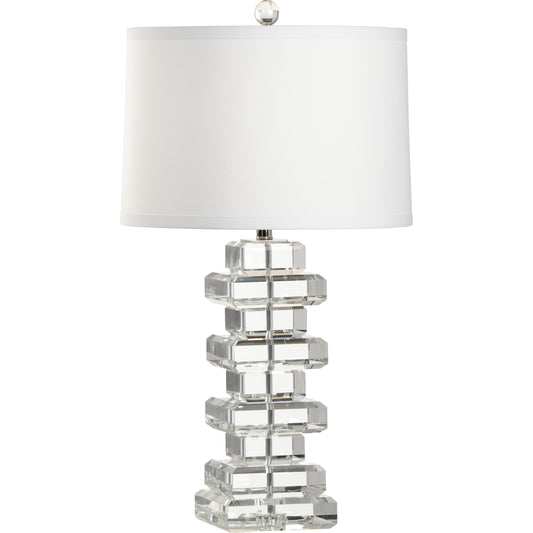 Regency Lamp by Wildwood in clear. Made from crystal in a modern style.