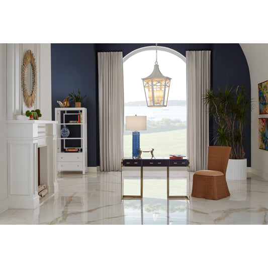 Church Court Lantern by Wildwood in white. Made from steel in a cottage & farmhouse style.