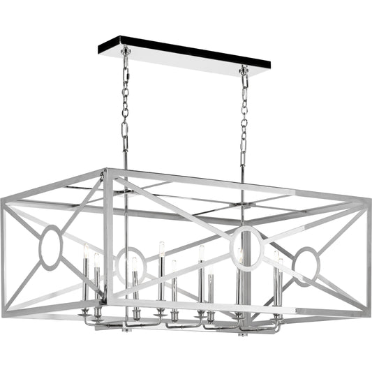 001 SR-837063 | Primary Silo | Chilton Grove Chandelier by Wildwood in polished nickel. Made from metal in a transitional style.