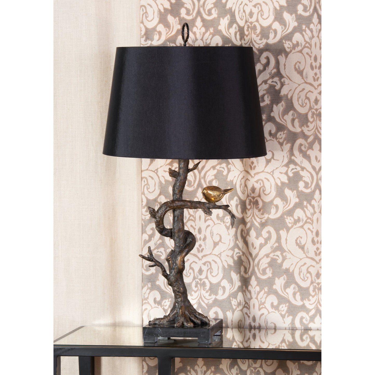 002 SR-384598 | Additional Silo | Tweet Lamp by Wildwood in bronze, gold, natural black. Made from unique in a rustic style.