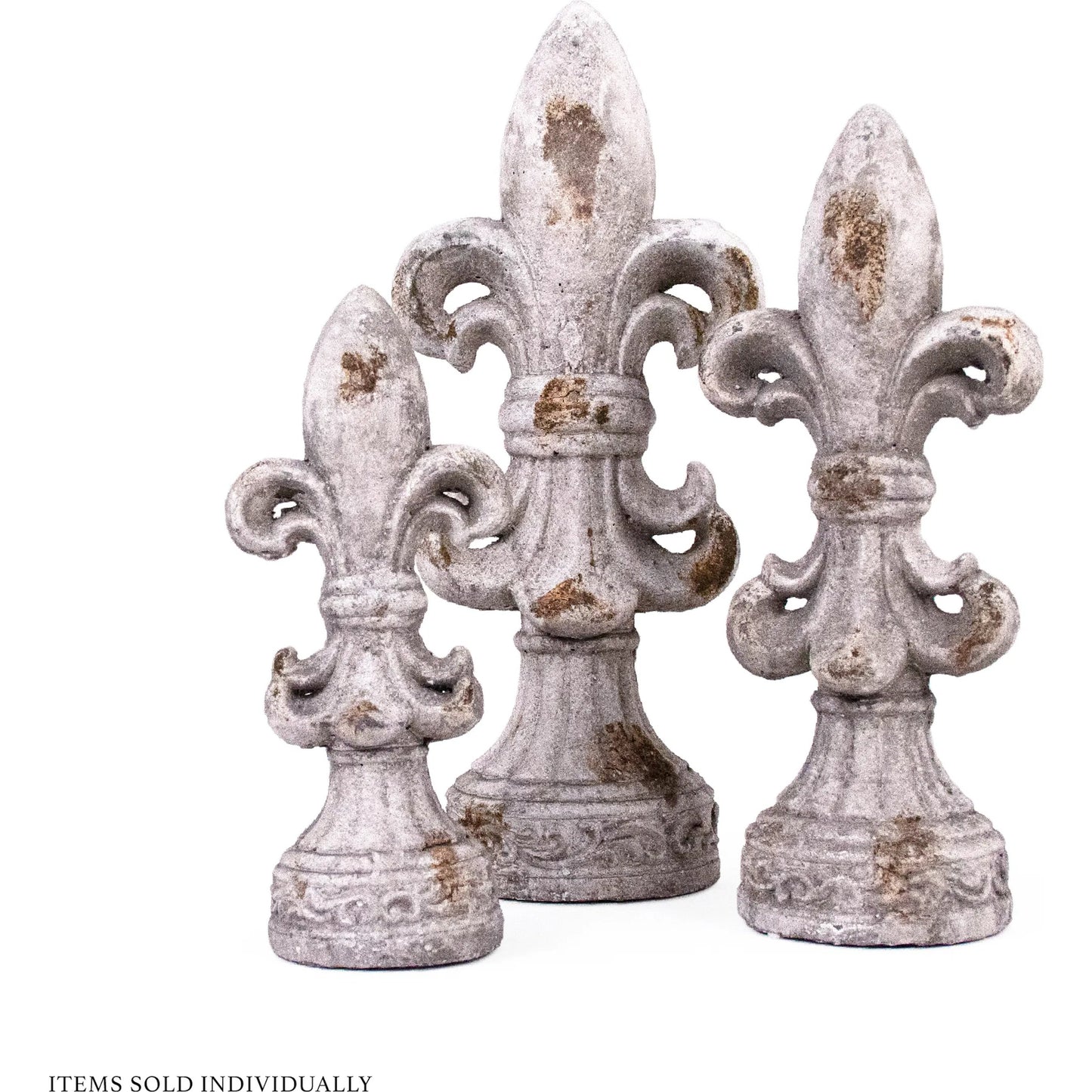 006 SI-2448705,SI-2448706,SI-2448707 | Additional Silo | Accent Decor by Zentique in distressed light grey. Made from stoneware in a unique style.