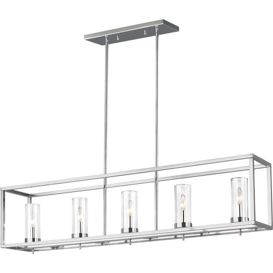 Zire Five Light Island Pendant by Visual Comfort & Co.. Made from steel in a cottage & farmhouse style.