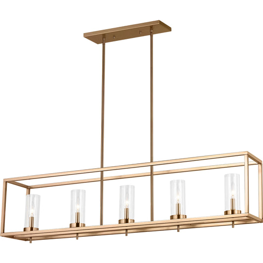 Zire Five Light Island Pendant by Visual Comfort & Co.. Made from steel in a cottage & farmhouse style.
