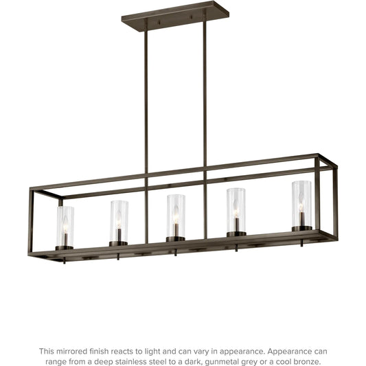 Zire Five Light Island Pendant by Visual Comfort & Co.. Made from steel in a cottage & farmhouse style.