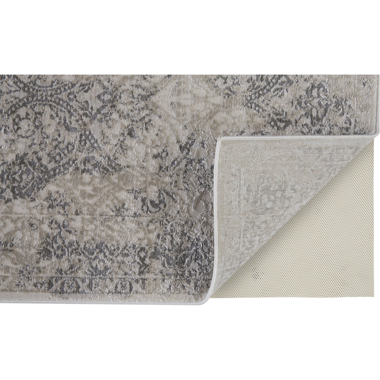 006 SI-1752023,SI-1752024,SI-1752025,SI-1752026,SI-1752027 | Closeup | Prasad Rug - 3682F by Feizy in ivory, gray, black. Made from polypropylene, polyester in a unique style.