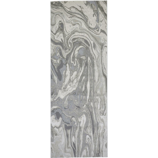 Prasad Rug - 3894F by Feizy in gray, ivory, silver. Made from polypropylene, polyester in a unique style.