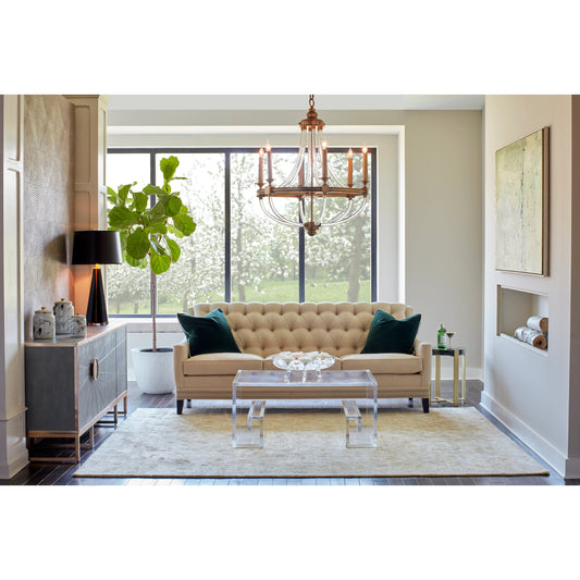 Prospect Chandelier by Wildwood in antique, clear. Made from brass, acrylic in a transitional style.