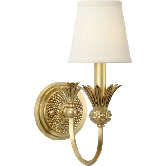 Willoughby Sconce by Wildwood in antique brass. Made from metal in a transitional style.