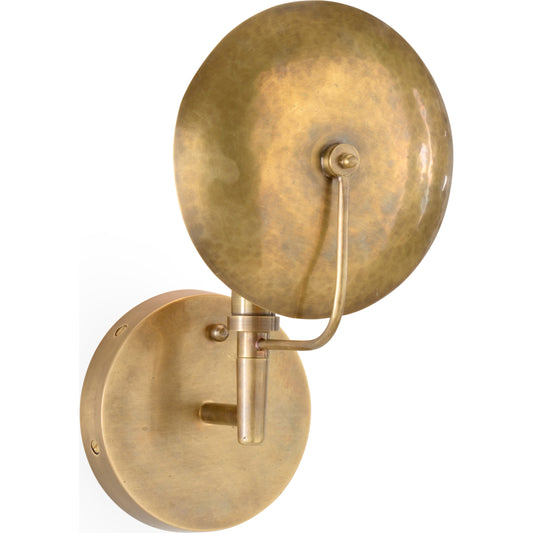 Dovi Sconce by Wildwood in antique. Made from brass in a eclectic & global style.