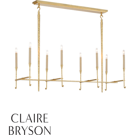 001 SI-2104518 | Primary Silo | Diego Chandelier by Wildwood in hammered, gold leaf. Made from steel in a modern style.